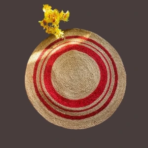 Braided Natural Jute Area Rug Natural Braided Jute Rug – Handwoven Eco-Friendly Floor Mat– Handwoven Eco Floor Mat