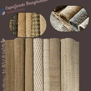 Handwoven Bangladeshi Jute Rug