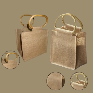RingTote Portable Jute Shopping & Storage Basket
