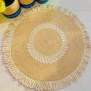 Rustic Weave Natural Jute Floor Rug – Handcrafted Eco Décor